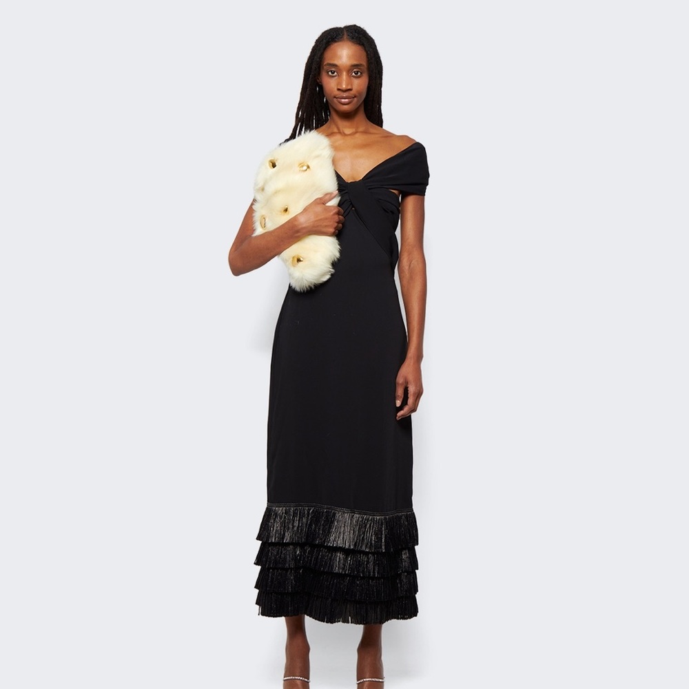 JOHANNA ORTIZ
Little Black Dress Fringed Ankle Dress - Picture 1 of 5